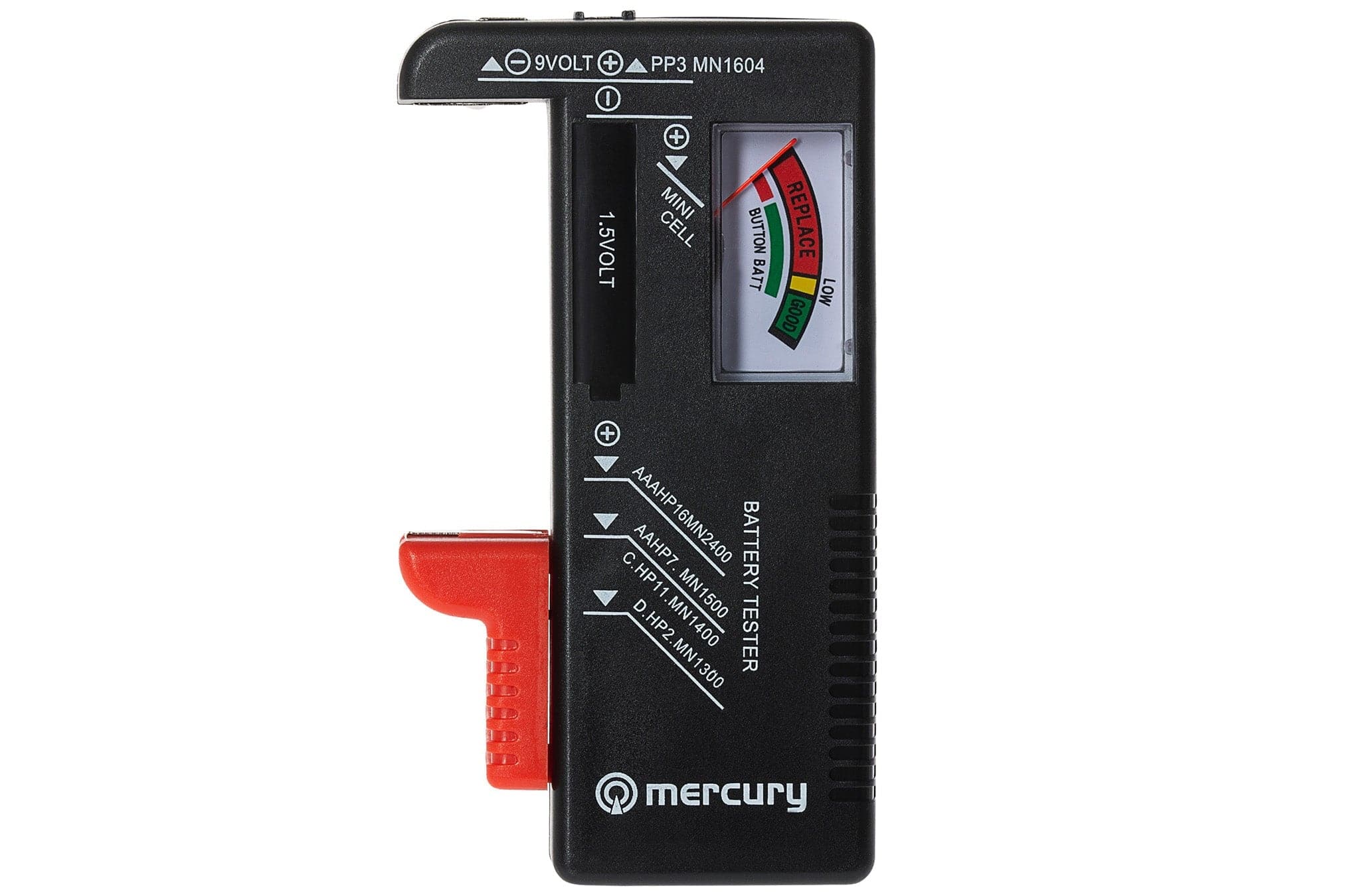 Maplin Mercury Universal Analogue Battery Tester for AA, AAA, C, D, 9V PP3 & Coin Button Cells
