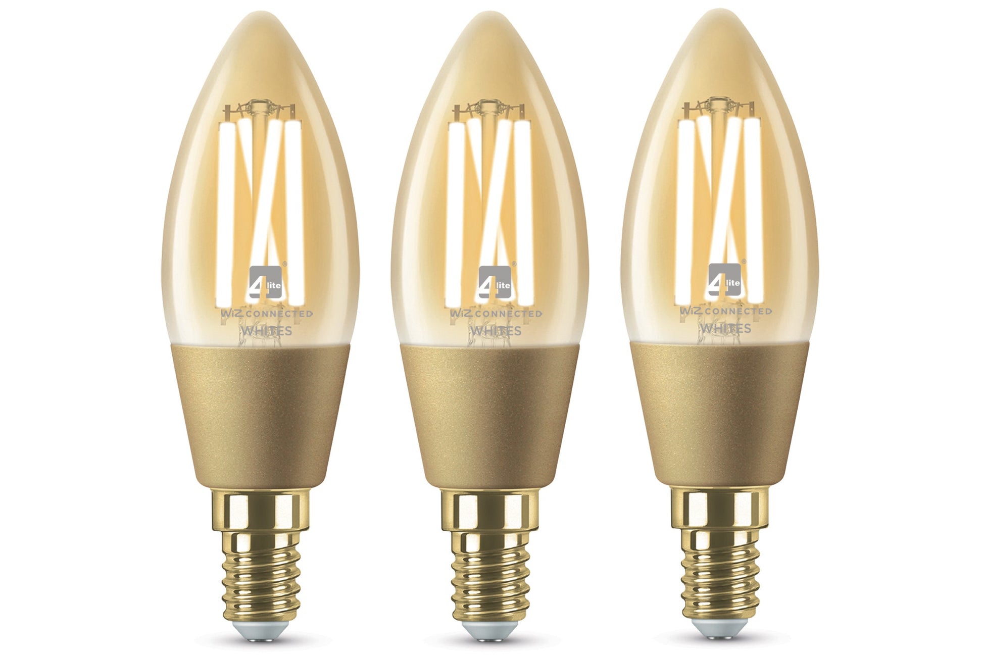 4lite Connected C35 Candle Filament Amber WiFi LED Bulb E14 Small | Maplin | The Electronics Specialist