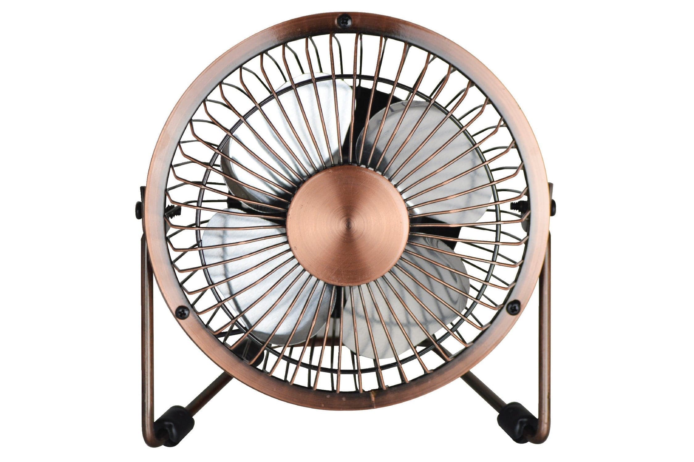 Status Portable USB Powered 4" Desk Mini Fan (Brass)