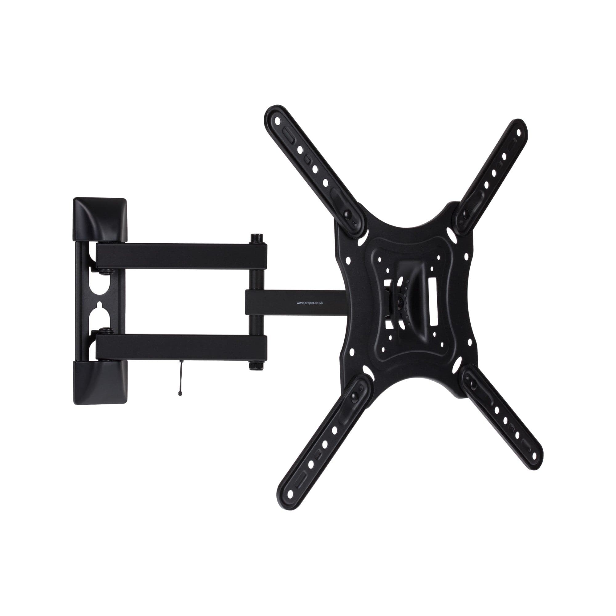 ProperAV Heavy Duty Swing Arm 20deg Tilt 23" - 55" TV Wall Bracket (30kg Capacity / VESA Max. 400x400) (Black)