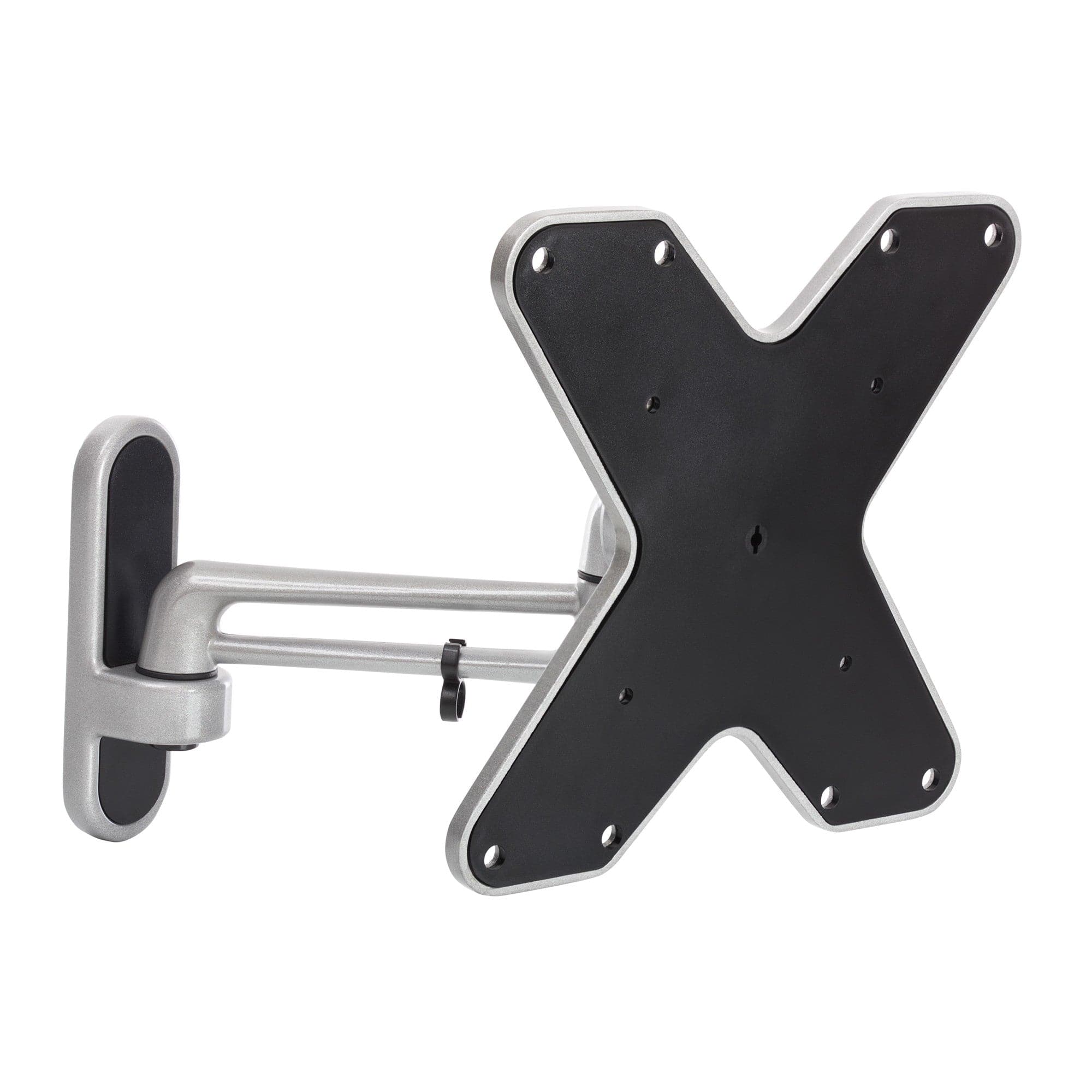 ProperAV Swing Arm 15deg Tilt 23" - 43" TV Wall Bracket (15kg Capacity / VESA Max. 200x200) - Grey