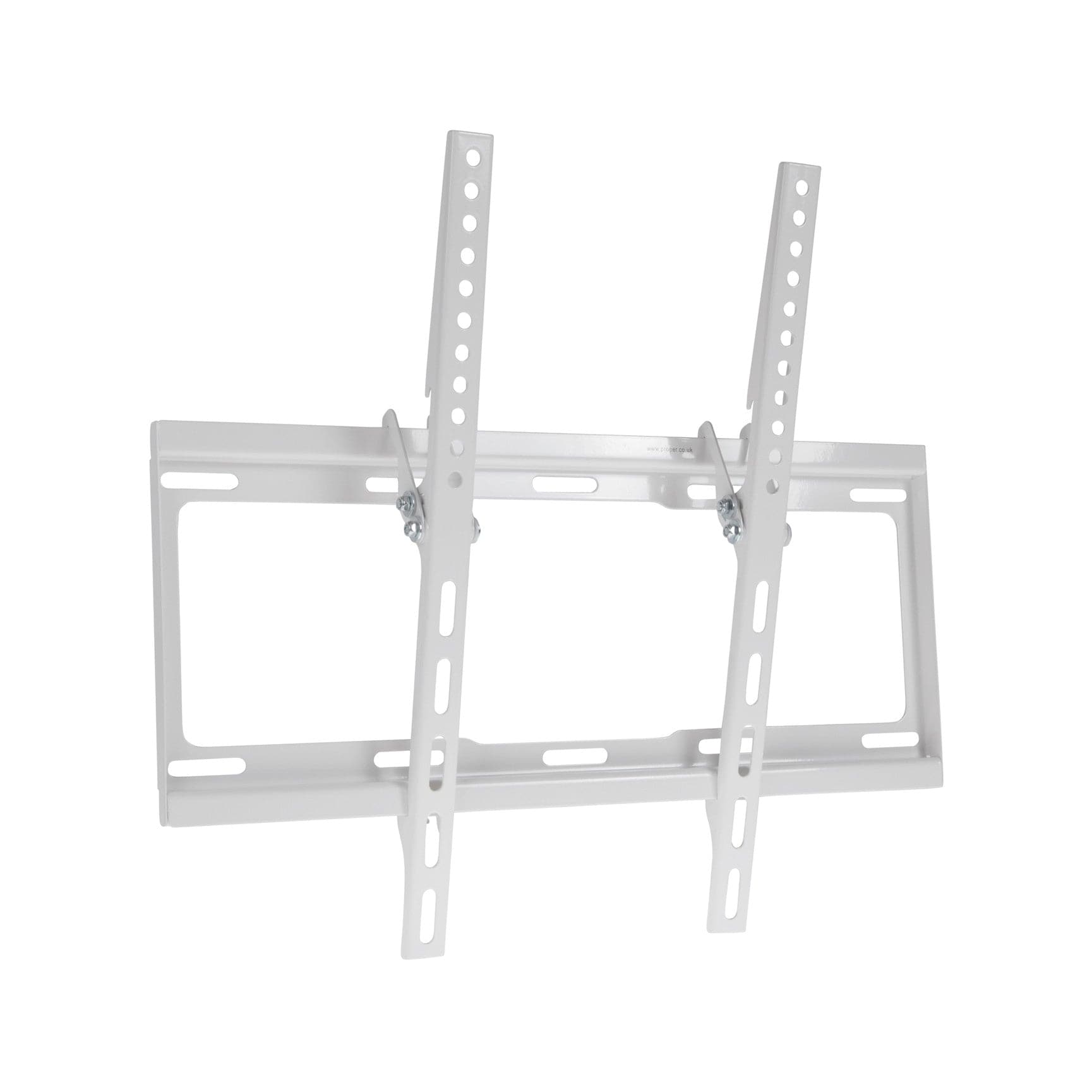 ProperAV Fixed 14deg Tilt 32" - 55" Flat TV Wall Bracket (35kg Capacity / VESA Max. 400x400) (White)