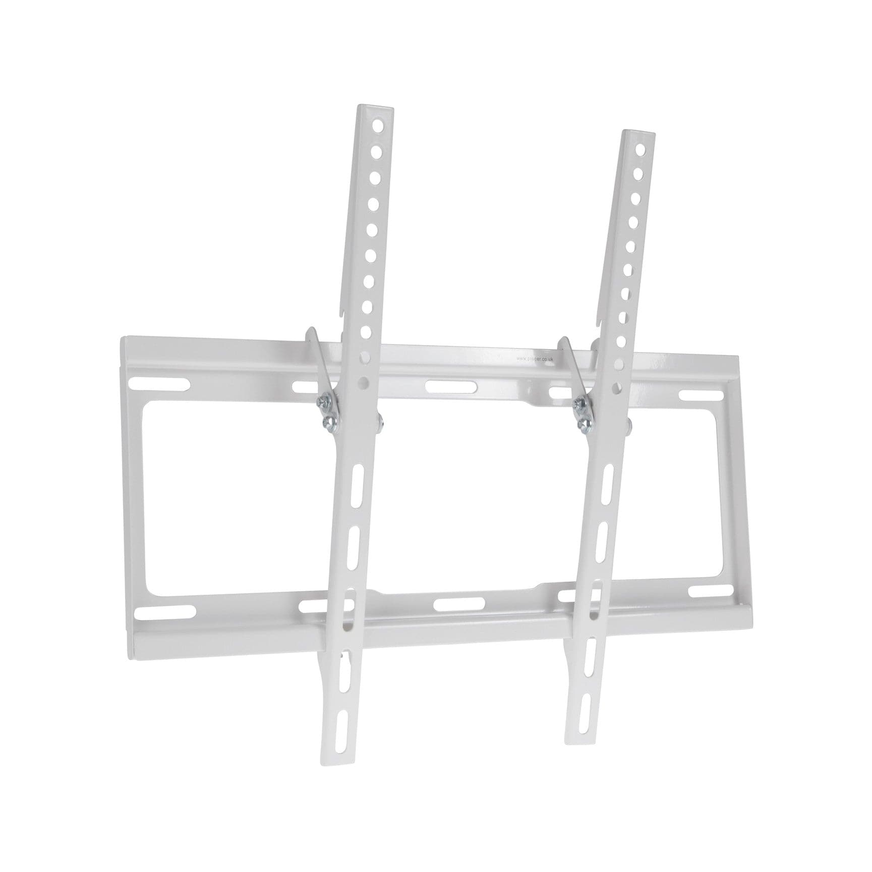 ProperAV Fixed 14° Tilt 32" - 55" Flat TV Wall Bracket (35kg Capacity / VESA Max. 400x400) (White)