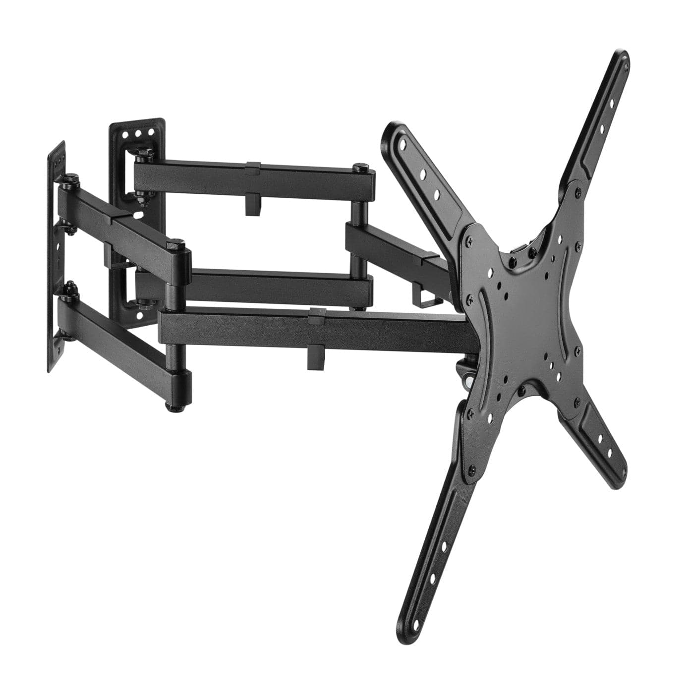 ProperAV Heavy Duty Swing Arm 23" - 55" Corner TV Wall Bracket (45kg Capacity / VESA Max. 400x400) - Black