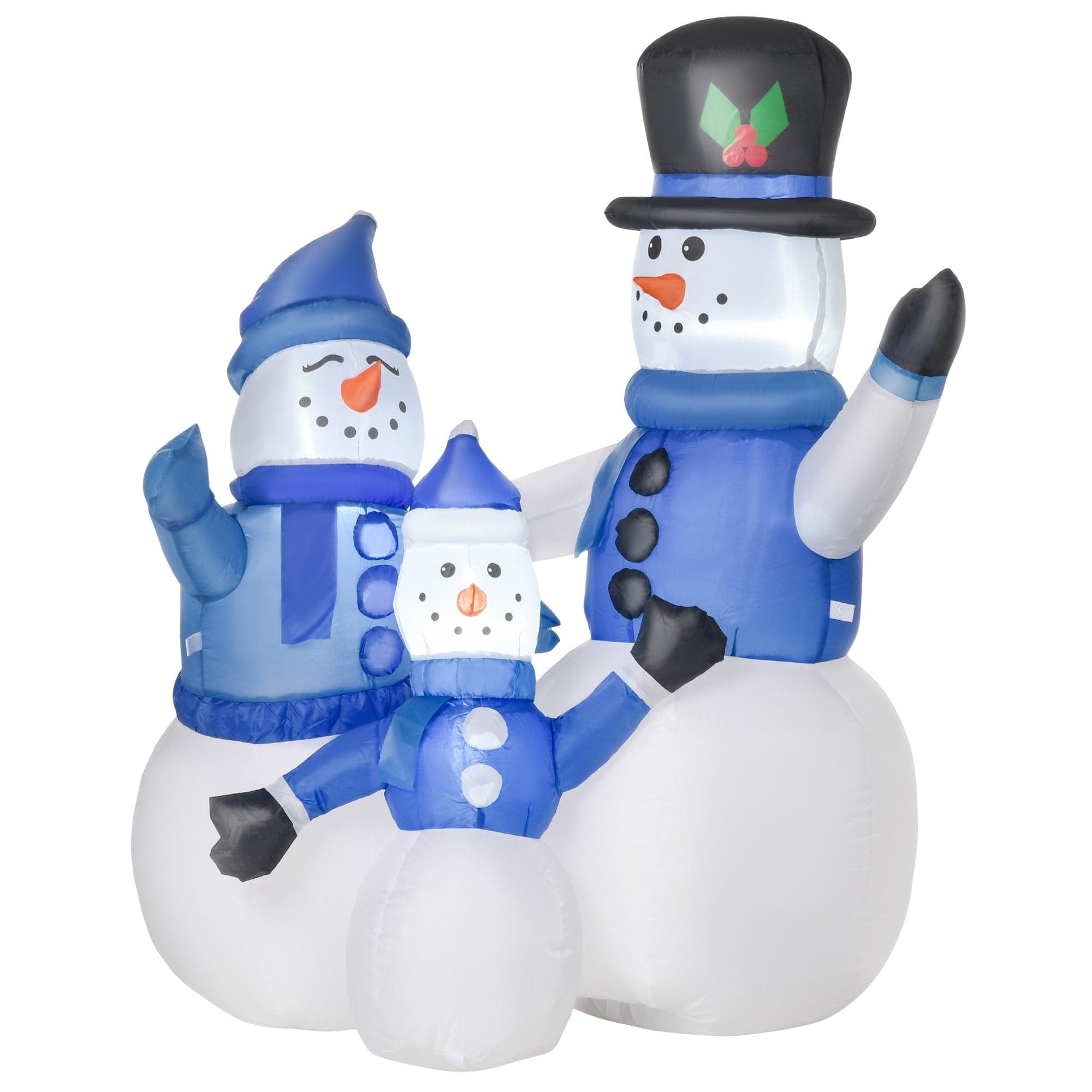 HOMCOM Christmas LED Inflatable Snowman Family Outdoor Decoration