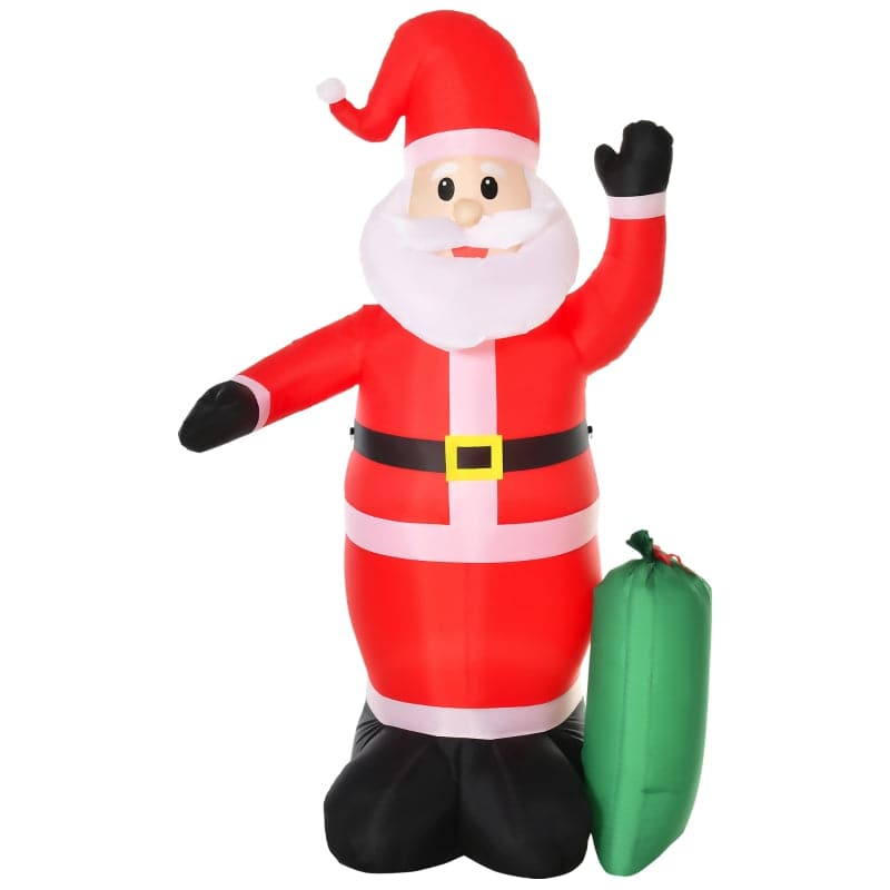 HOMCOM 7.5ft Inflatable LED Christmas Santa Claus Outdoor Decoration