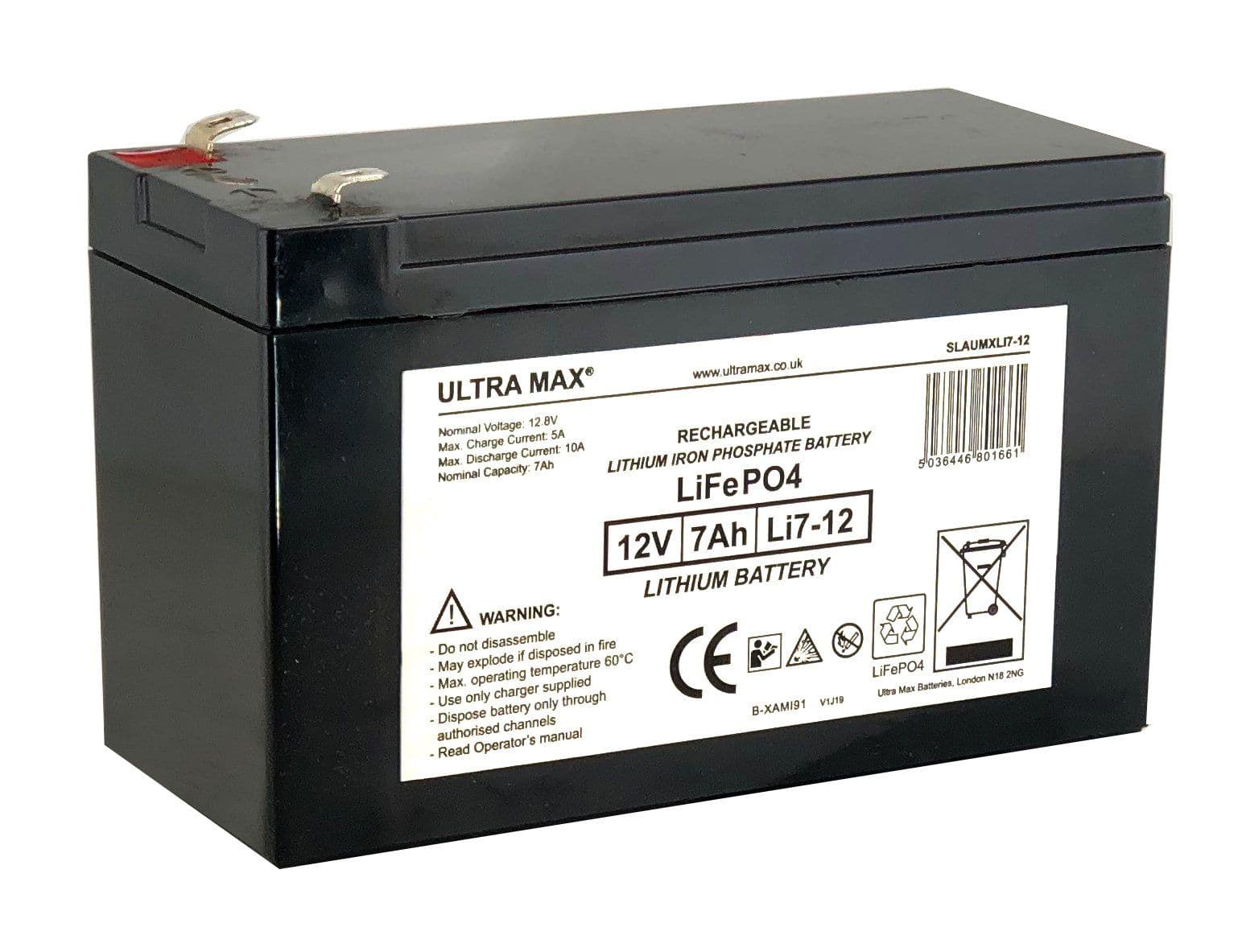 Maplin Ultra 12V 7Ah Lithium Iron Phosphate LiFePO4 Battery