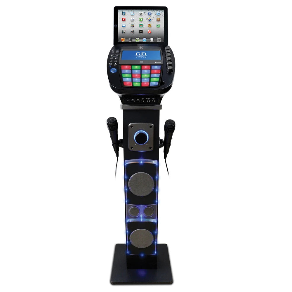 Easy Karaoke Karaoke Bluetooth System with Speaker Pedestal & Disc Set