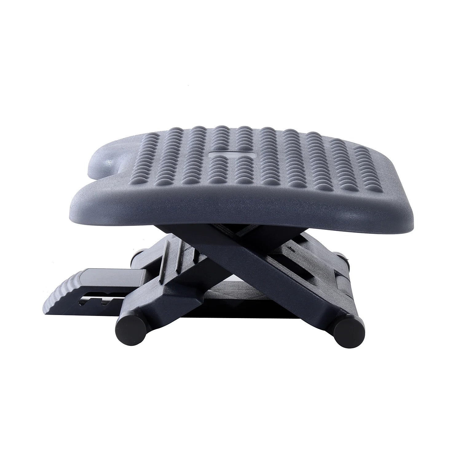 ProperAV Home Under Desk Height & Angle Adjustable Footrest - Grey Black