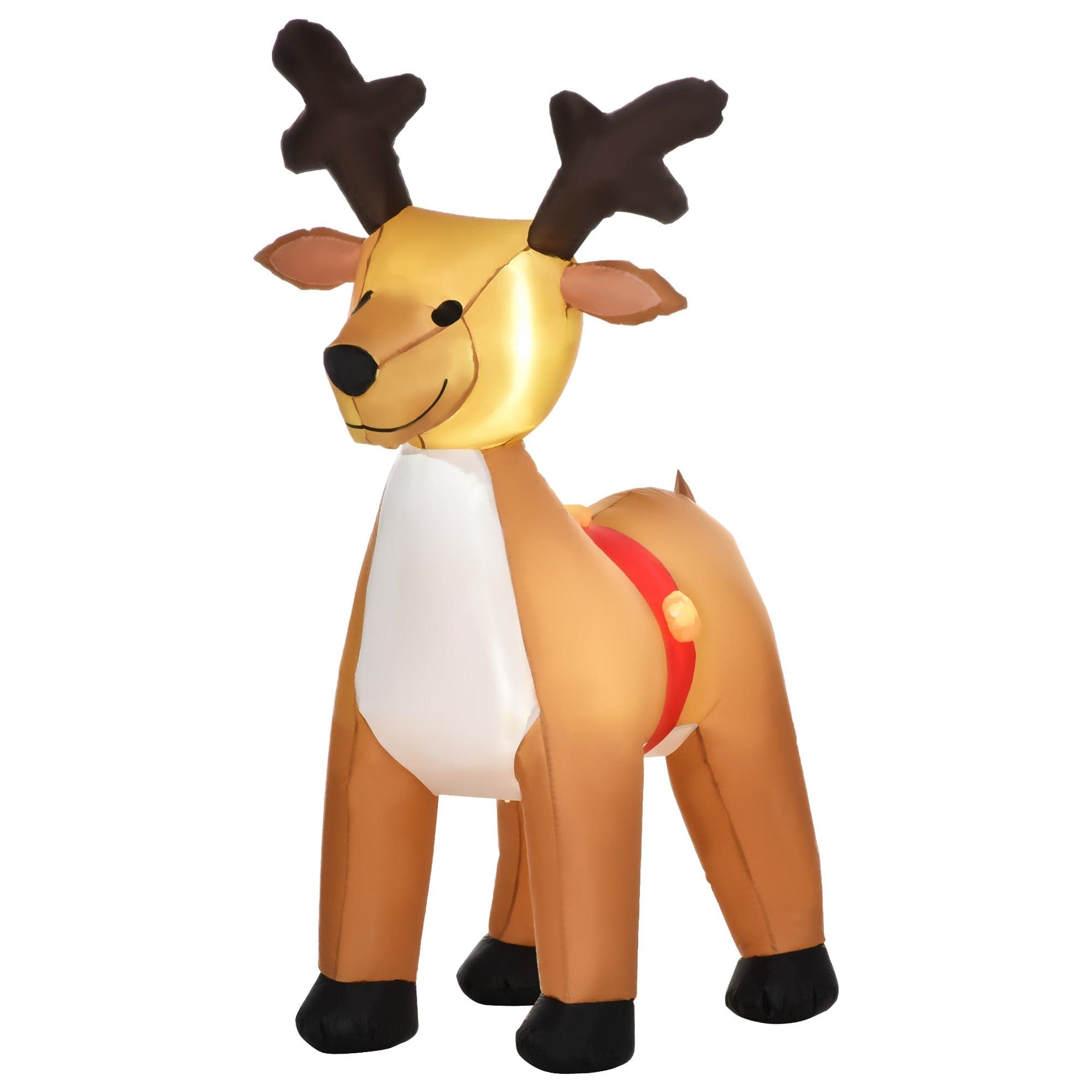 HOMCOM Inflatable LED Christmas Reindeer Outdoor Decoration