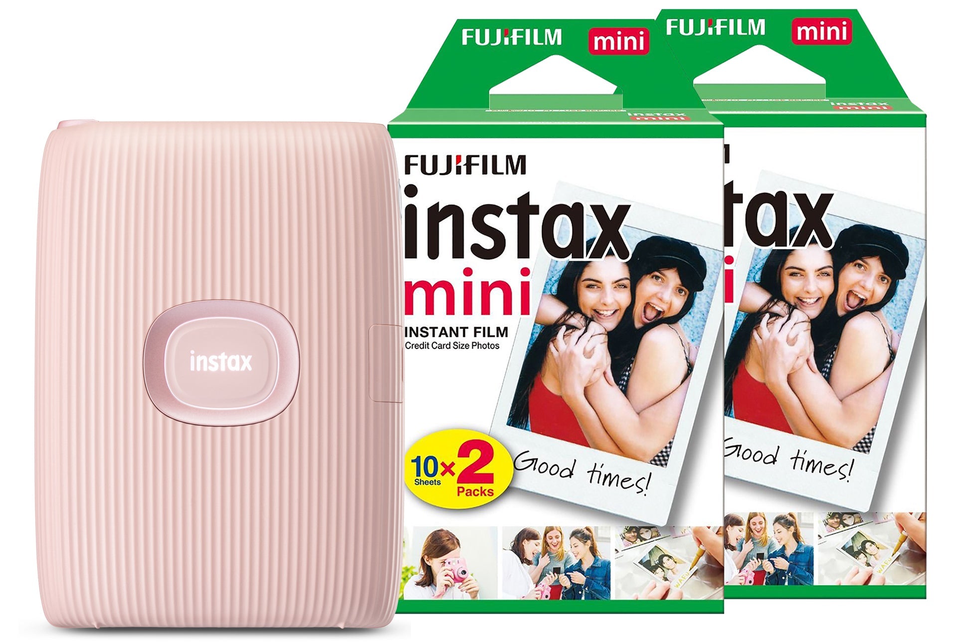 Fujifilm Instax Mini Link 2 Wireless Photo Printer - Soft Pink (Printer + 40 Shot Pack)