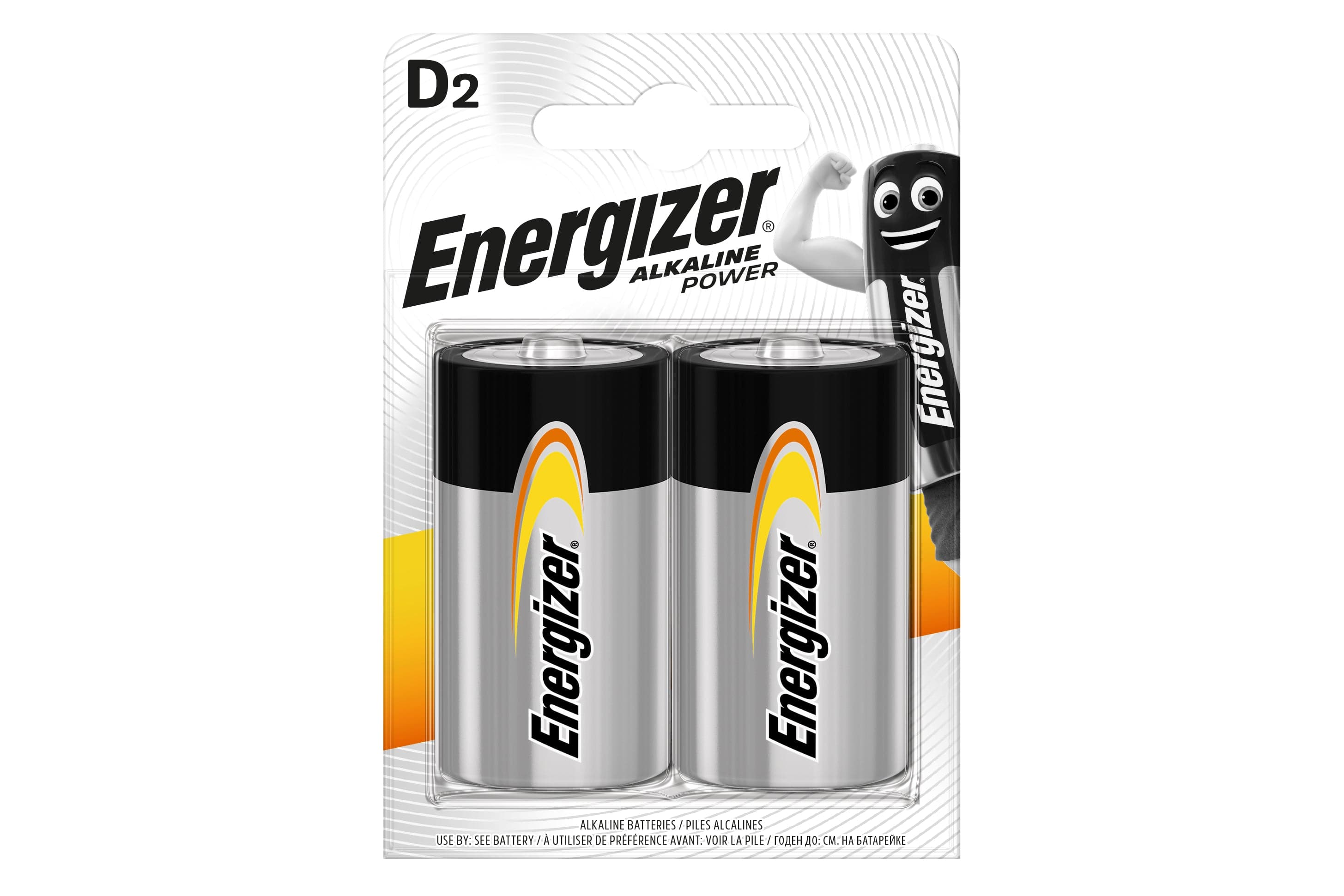 Energizer LR20 Max Power Alkaline D Batteries - Pack of 2