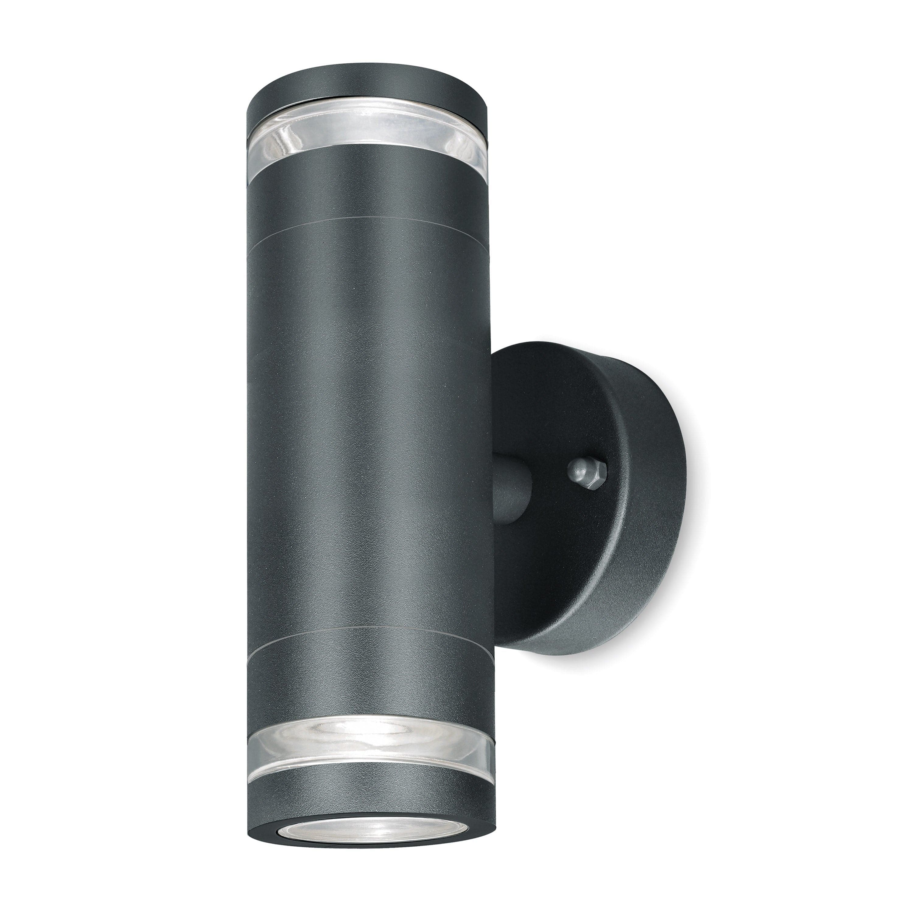 4lite Marinus GU10 Bi-Directional Outdoor Wall Light without PIR - Anthracite (Single)