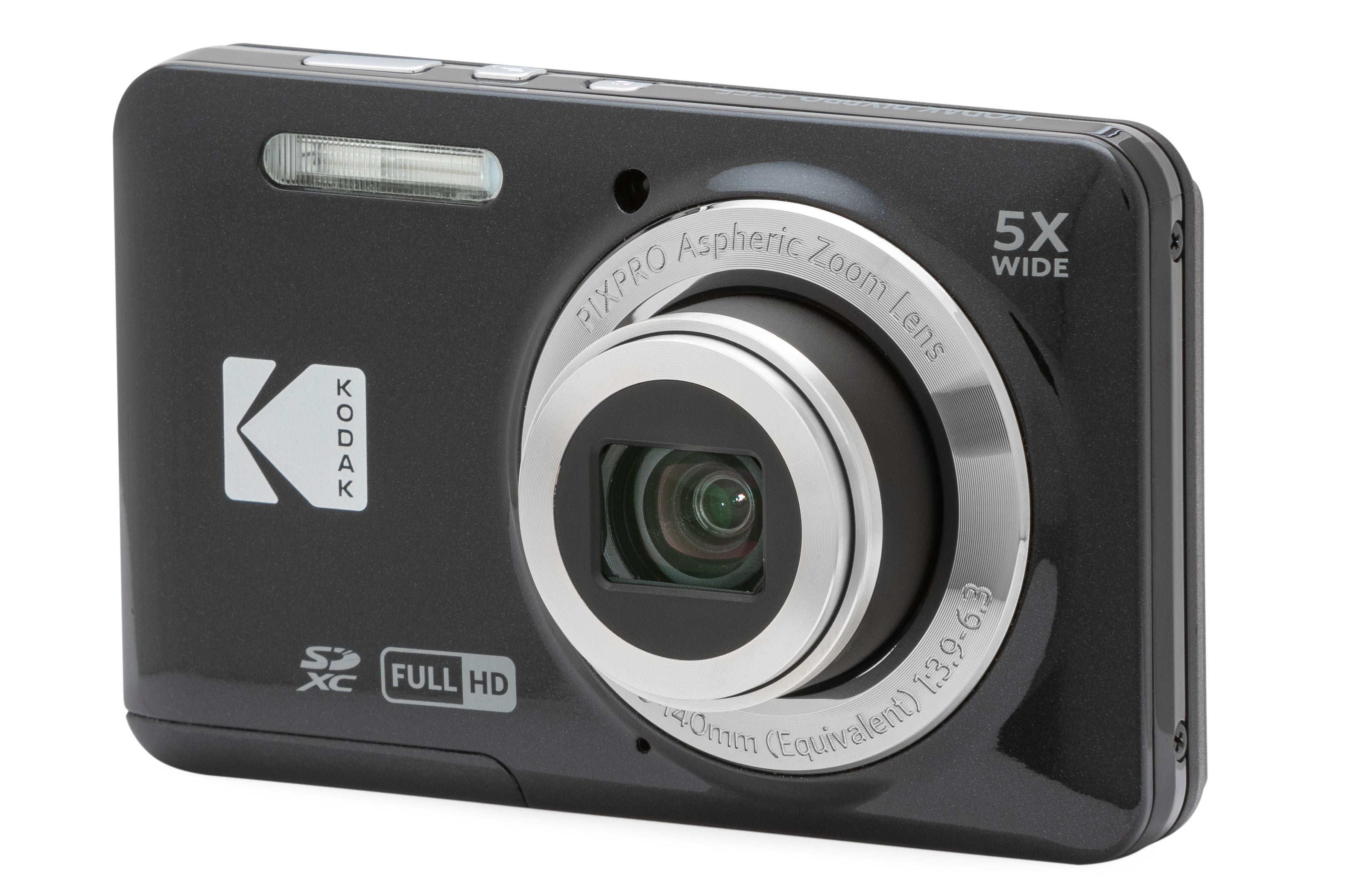 Kodak PIXPRO FZ55 16MP 5x Zoom Compact Camera - Black (Camera Only)