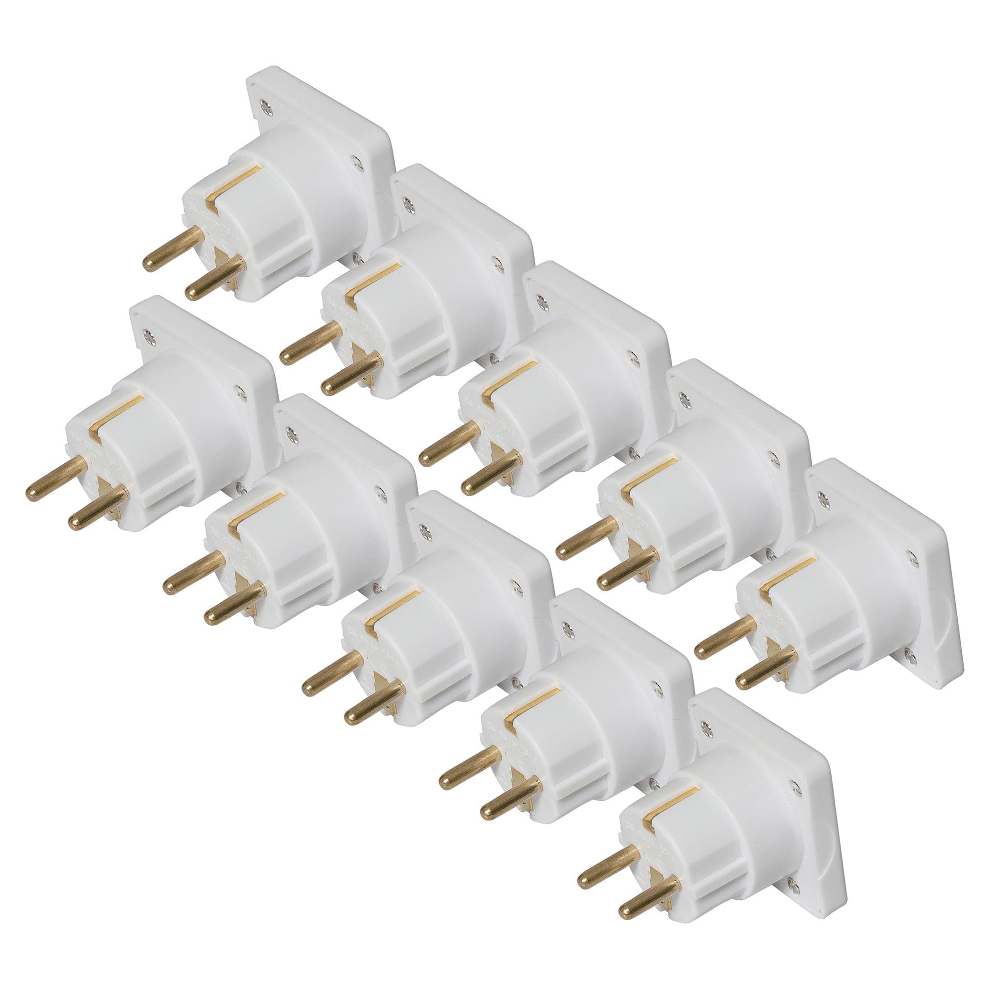 Maplin UK to European Wall Charger Travel Adapter - White (Pack of 10)