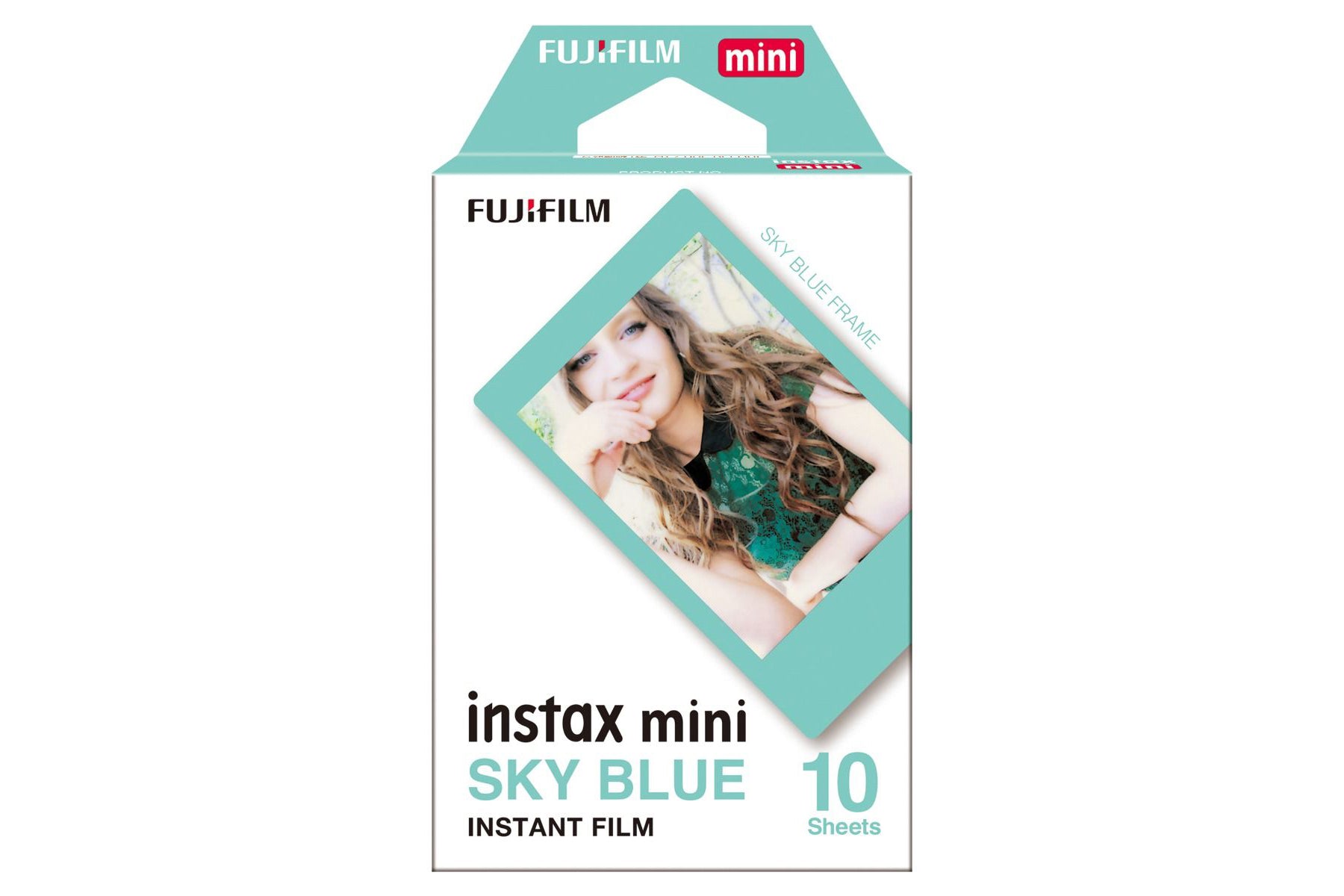 Fujifilm Instax Mini Border Instant Photo Film - Sky Blue (Pack of 10)