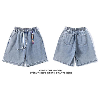 Casual Denim Shorts For Men And Women Loose Trendy Pants - melvincucci