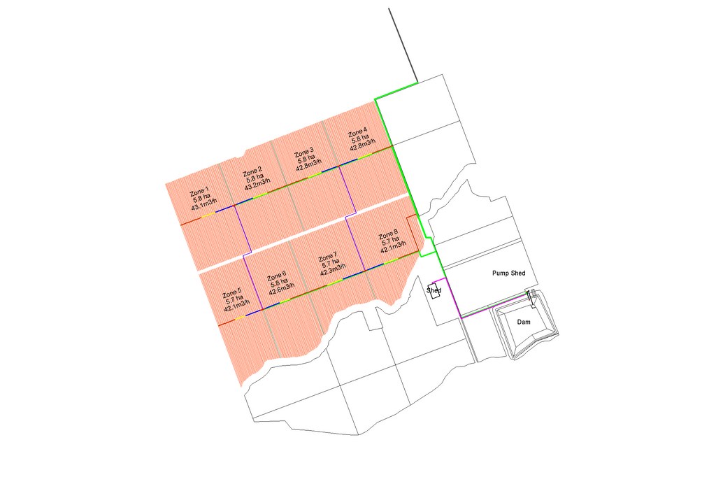 Layout of vineyard.