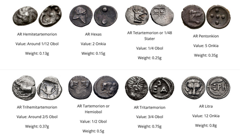 silver ancient coins