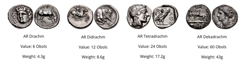 silver ancient coins