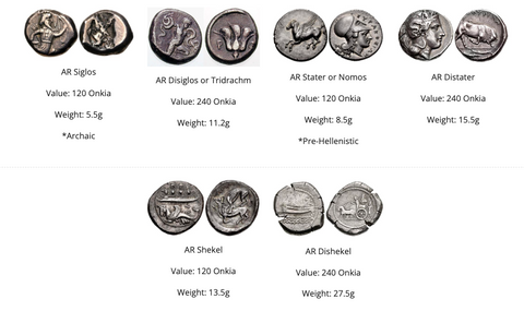 silver ancient coins