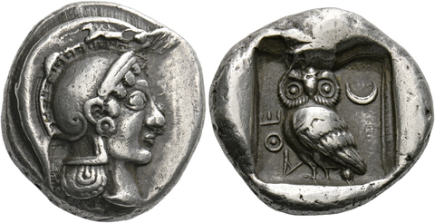 The earliest prototype for the Athenian owl