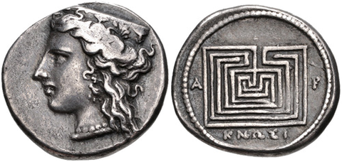 The Labyrinth Ancient Greek Coin