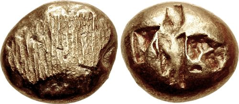 Primeras monedas del mundo antiguo.