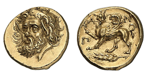 gold staters minted in Bosporos type1