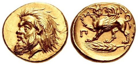 gold staters minted in Bosporos type B