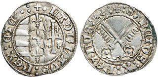 Rare medieval coin from the Papal States