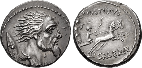 A Denarius depicting a Gallic captive