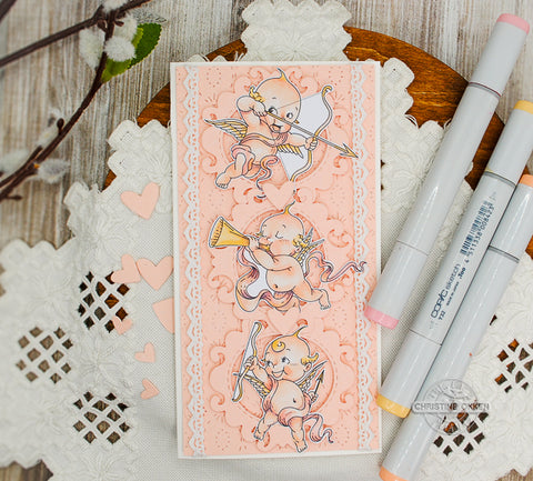 Flat lay Cupid card