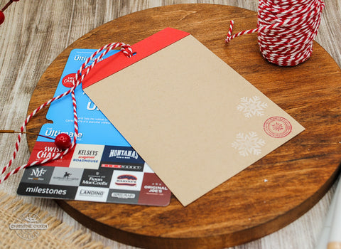 Gift Card Holder Tag open
