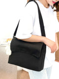 Bird in Bag - Minimalist Flap Square Bag with Bag Charm  - Women Crossbody