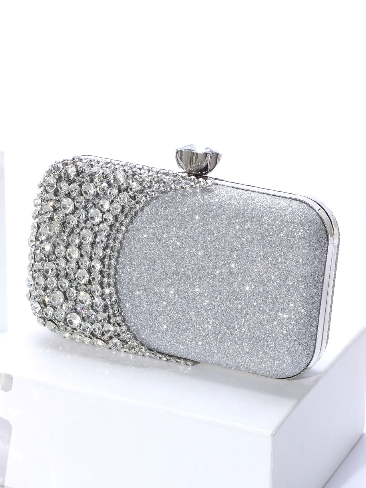 BirdInBag-Glitter Diamond Decor Clutch Bag - Women Evening & Clutch