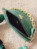BirdInBag-Crocodile Embossed Chain Fanny Pack - Women Fanny Packs