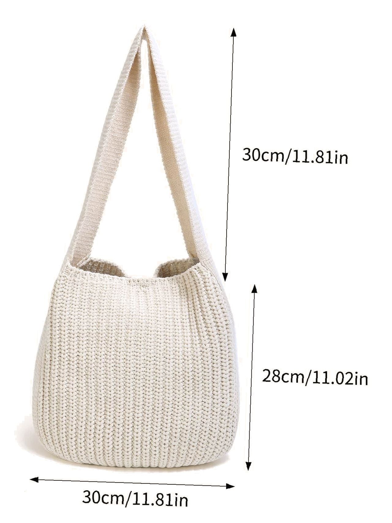 Bird in Bag - Minimalist Crochet Bucket Bag  - Women Shoulder Bags