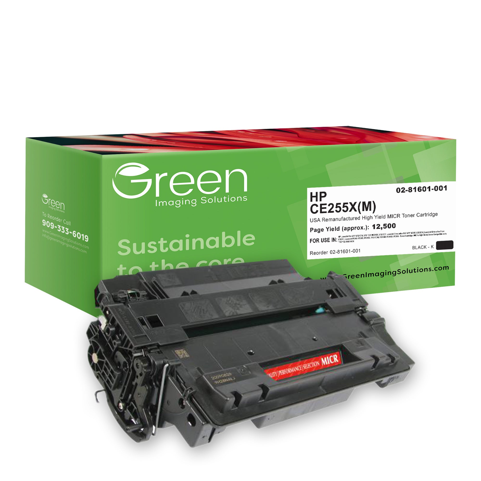 High Yield MICR Toner Cartridge for HP CE255X, TROY 02-81601-001 – Green  Imaging Solutions