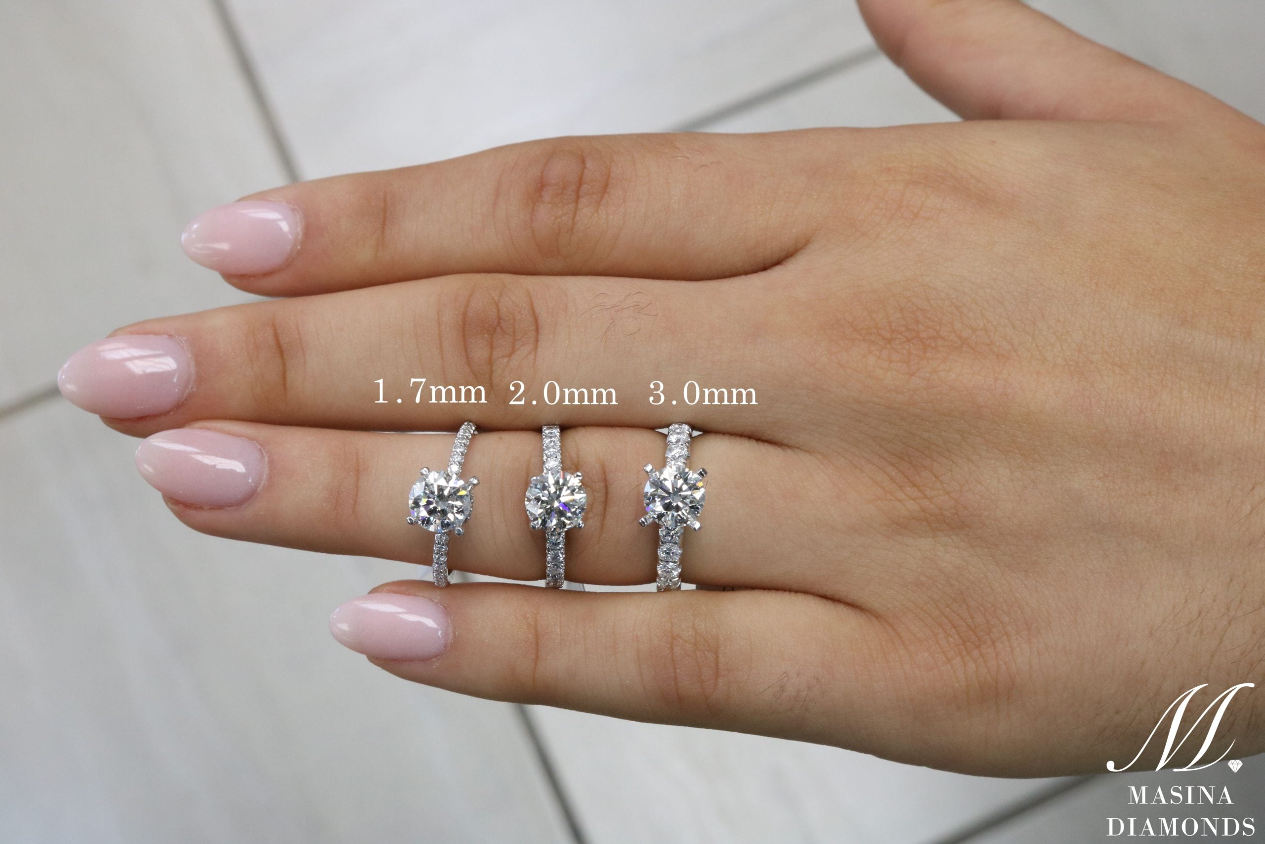 Engagement Ring Band Widths