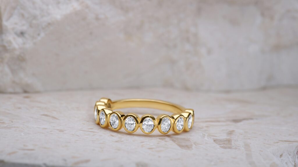 yellow gold and white gold rings