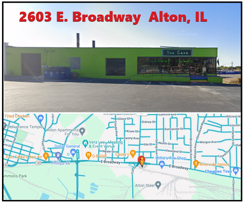 2603 E. Broadway Alton, IL 62002 The Cave dispensary thc weed shop