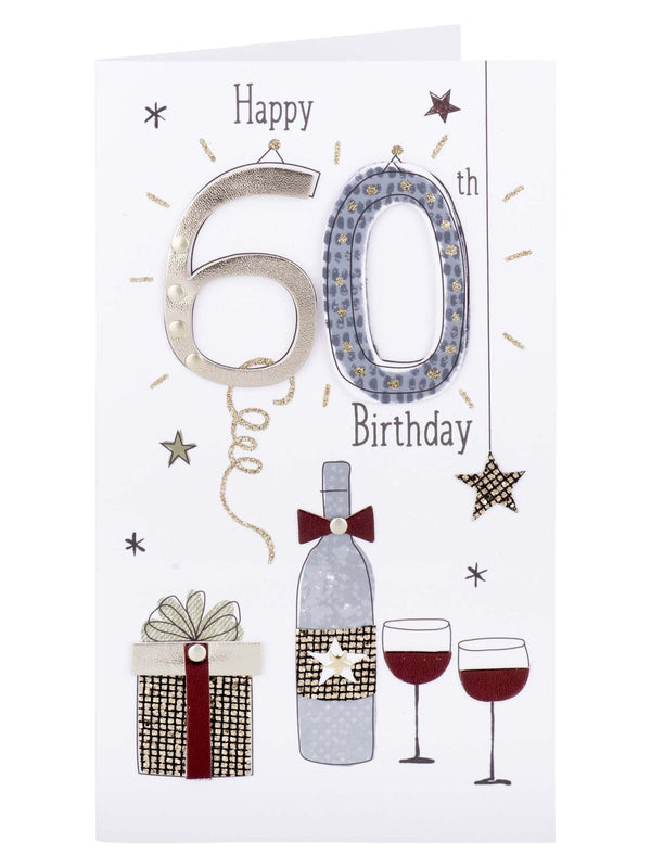 Clintons - Cards Wine & Present 60th Birthday Card