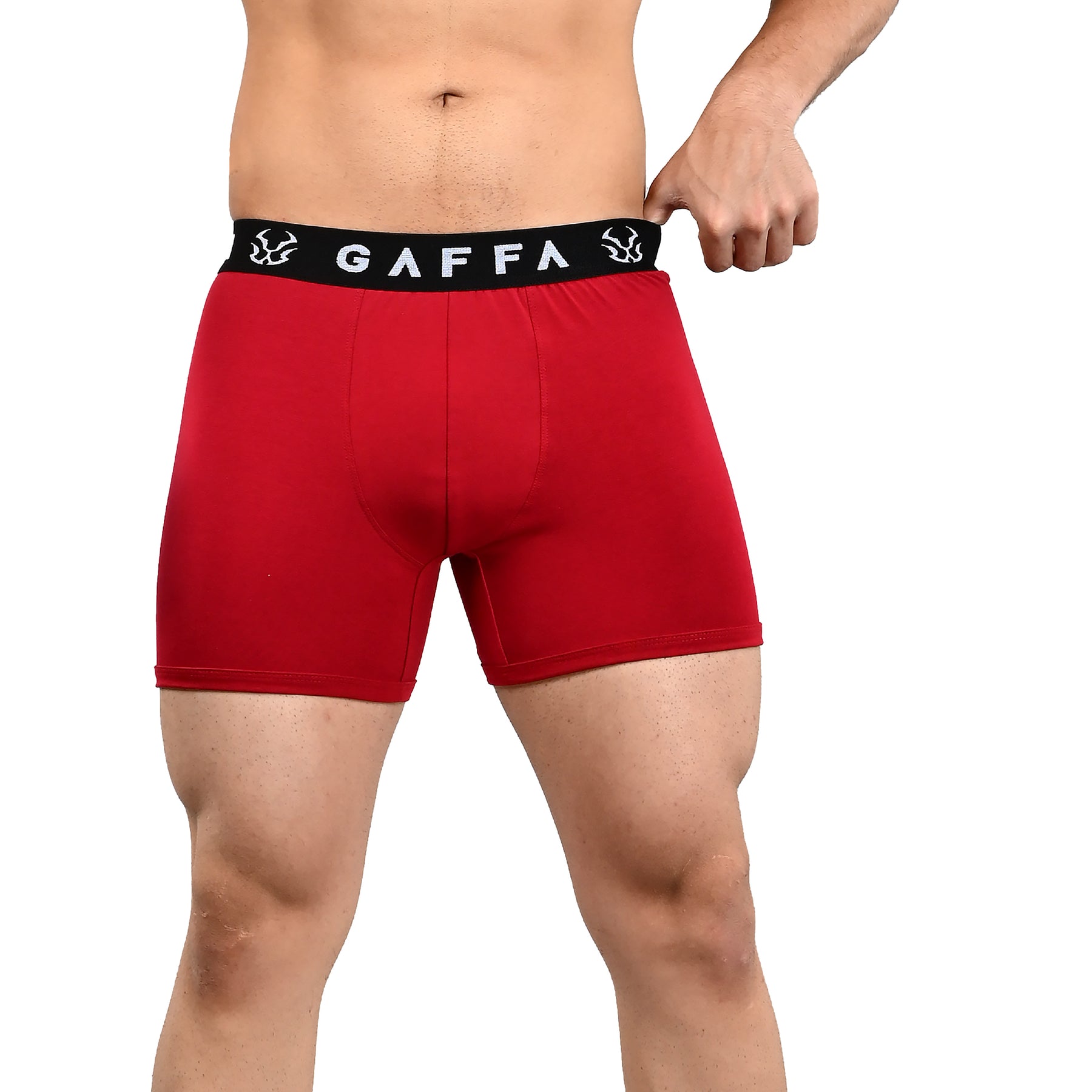 Men's Underwear Trunks Bold Black + Raging Red + Charcoal Grey Pack of 3