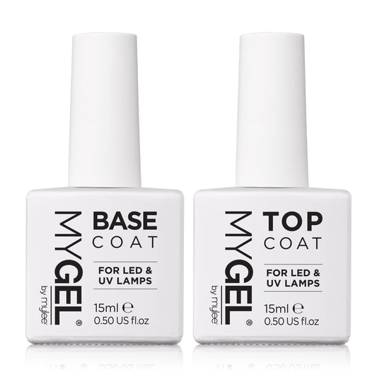 Base & Top Coat Duo Nail Gel Polish 2 x 15ml – Mylee -