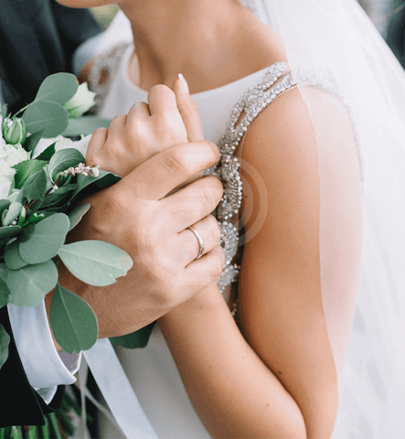 A girl in a beautiful wedding dress, representing the long-term benefits and savings of natural hair inhibitors.