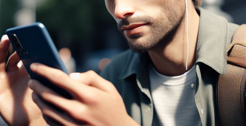 Image d'un homme en train de consulter son téléphone