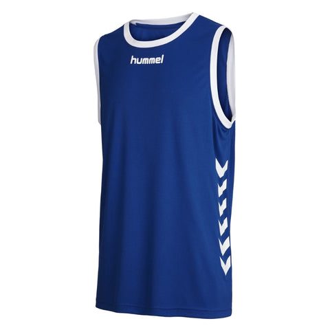 Photo d'un maillot de basket débardeur bleu Hummel