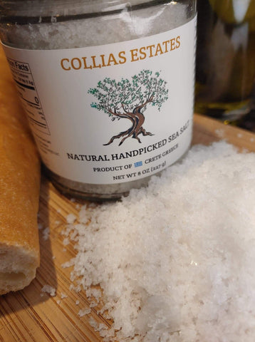 Hand picked natural sea salt