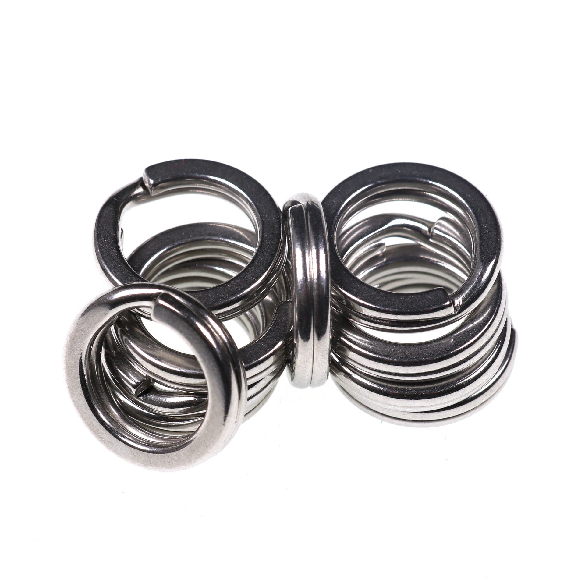 Gupbes Stainless Steel Oval Split Rings 100Pcs Heavy Duty Open Jump Rings  Silver Fishing Split Ring Swivel Snap Carp Fishing Lure Tackle Connector